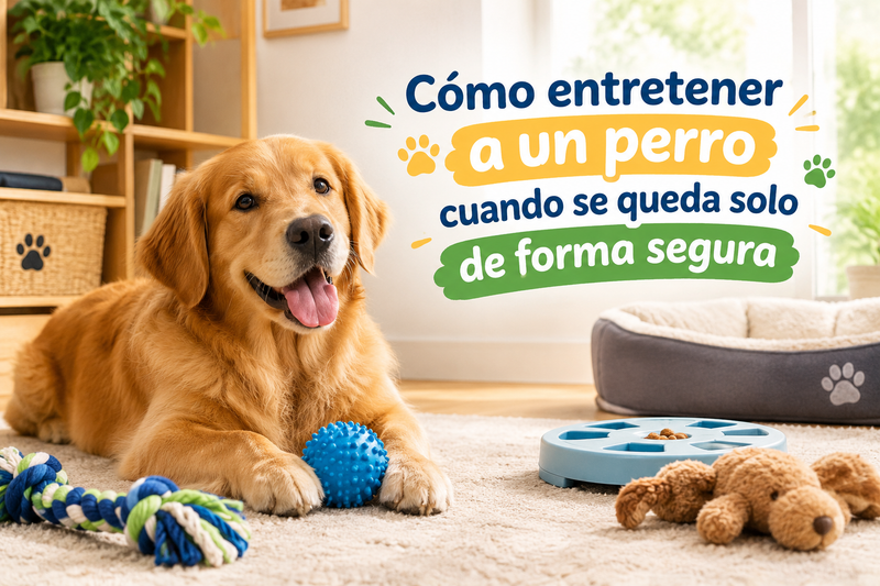 Cómo entretener a un perro cuando se queda solo de forma segura