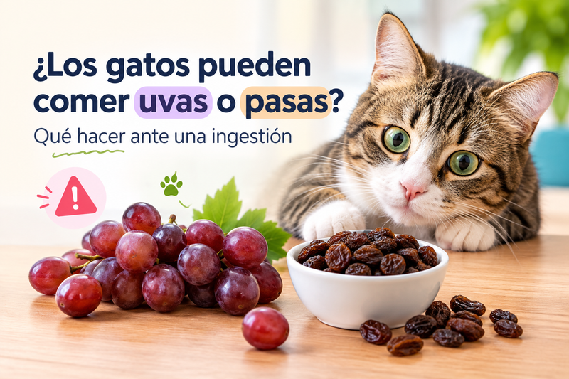 ¿Los gatos pueden comer uvas o pasas? Qué hacer ante una ingestión