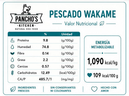 Pescado Wakame y Guiso de Vegetales